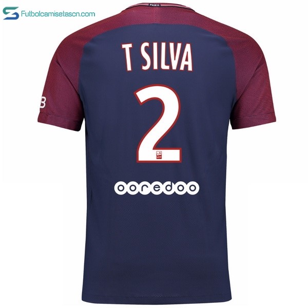 Camiseta Paris Saint Germain 1ª T Silva 2017/18